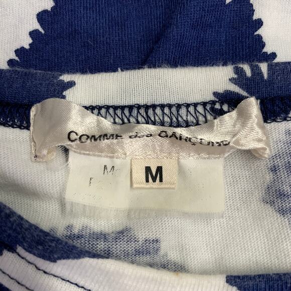 COMME des GARCONS Size M White Blue Grey Cotton Animal Print T-Shirt - Picture 4 of 7